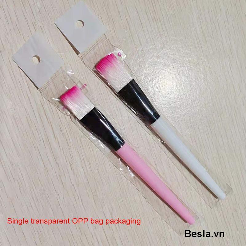 Cọ Đắp Mặt Nạ Đắp Mặt Bằng Silicon Lông Mềm Màu Trắng Hồng