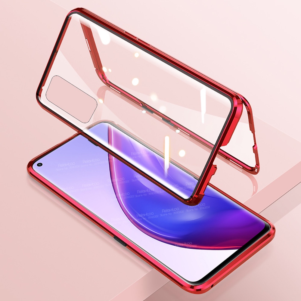 Ốp Điện Thoại Kính Cường Lực Hai Mặt Viền Kim Loại Nam Châm Cho VIVO Y3 Y11 Y12 Y15 Y17 Y19 Y5S V20 V25 V21 Y20 Y20i Y20S Y91 Y95