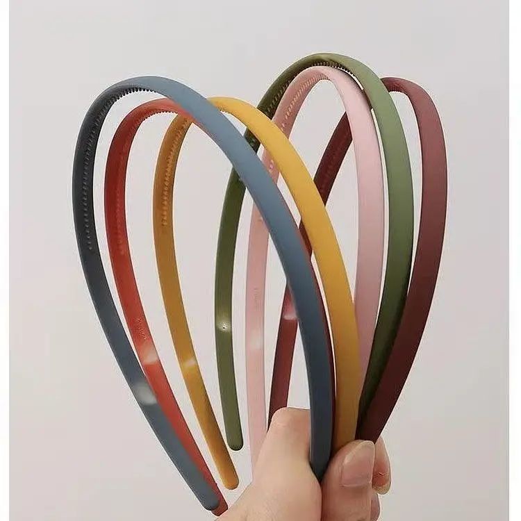 Băng Đô Cài Tóc Màu Trơn Đơn Giản Cho Nữ