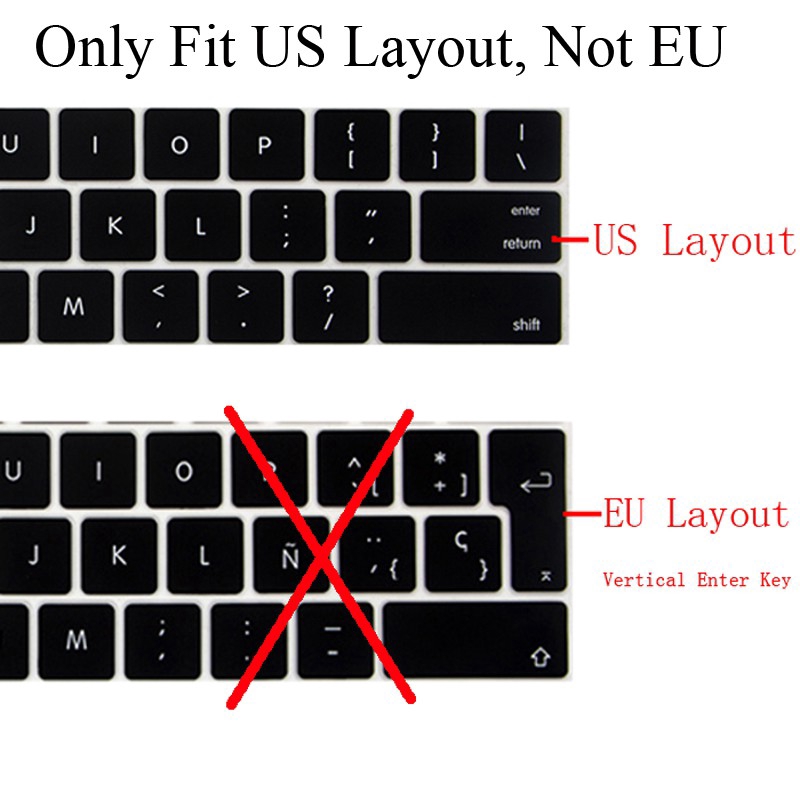 Macbook 12 Keyboard Cover Pro 13 No TouchBar A1708 Protector nắp bàn phím bảo vệ