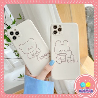 Ốp iphone - Ốp lưng dẻo cạnh vuông Gấu game & trà sữa 6plus/7/8/7plus/8plus/x/ xs/xsmax/11/11promax/12