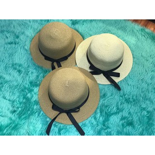 Mũ đi biển vành nhỏ thắt nơ