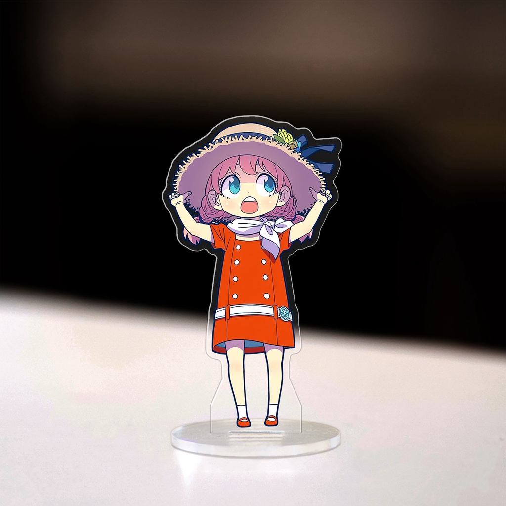 Mô hình Standee Anya Forger anime Spy x Family Thegioipuzzle bằng Acrylic trong suốt cao 8cm TGAFA