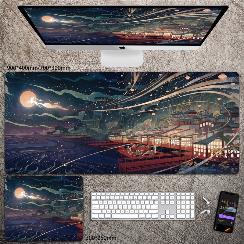 Lót Chuột Cỡ Lớn Anime Cao Cấp ( In Siêu Nét Chất Lượng Tấm Mouse Pad Siêu Dày Chơi Game 90x40 80x30 70x30 ... )