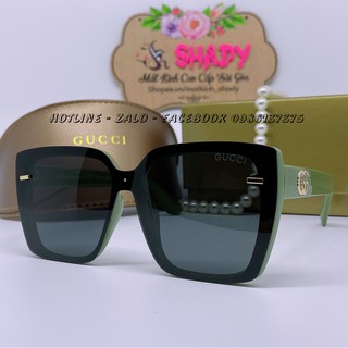 Mắt Kính Nữ Vuông Đen Gọng Xanh Đất Cao Cấp FullBox