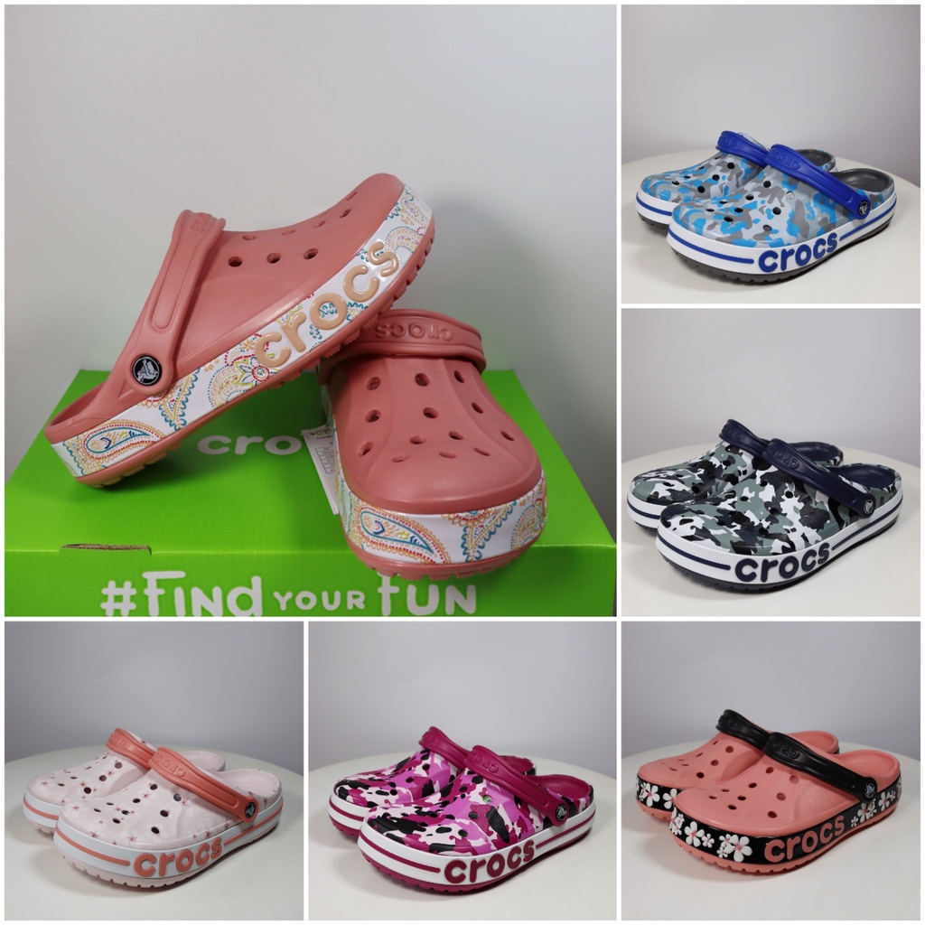 Dép Crocs unisex Ngụy Trang Đi Biển Cho jibbitz []205089】