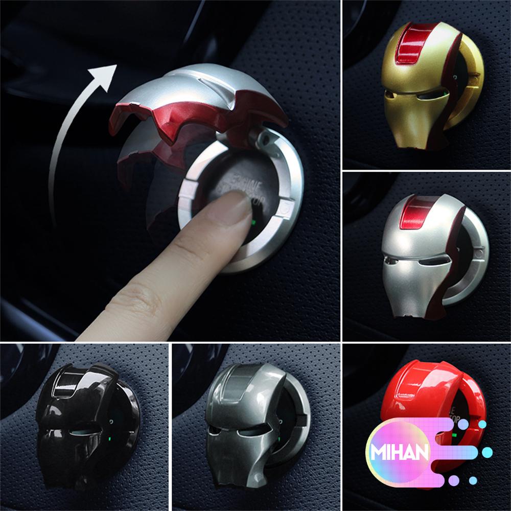 Nắp đậy nút khởi động xe hơi họa tiết siêu anh hùng mihan1