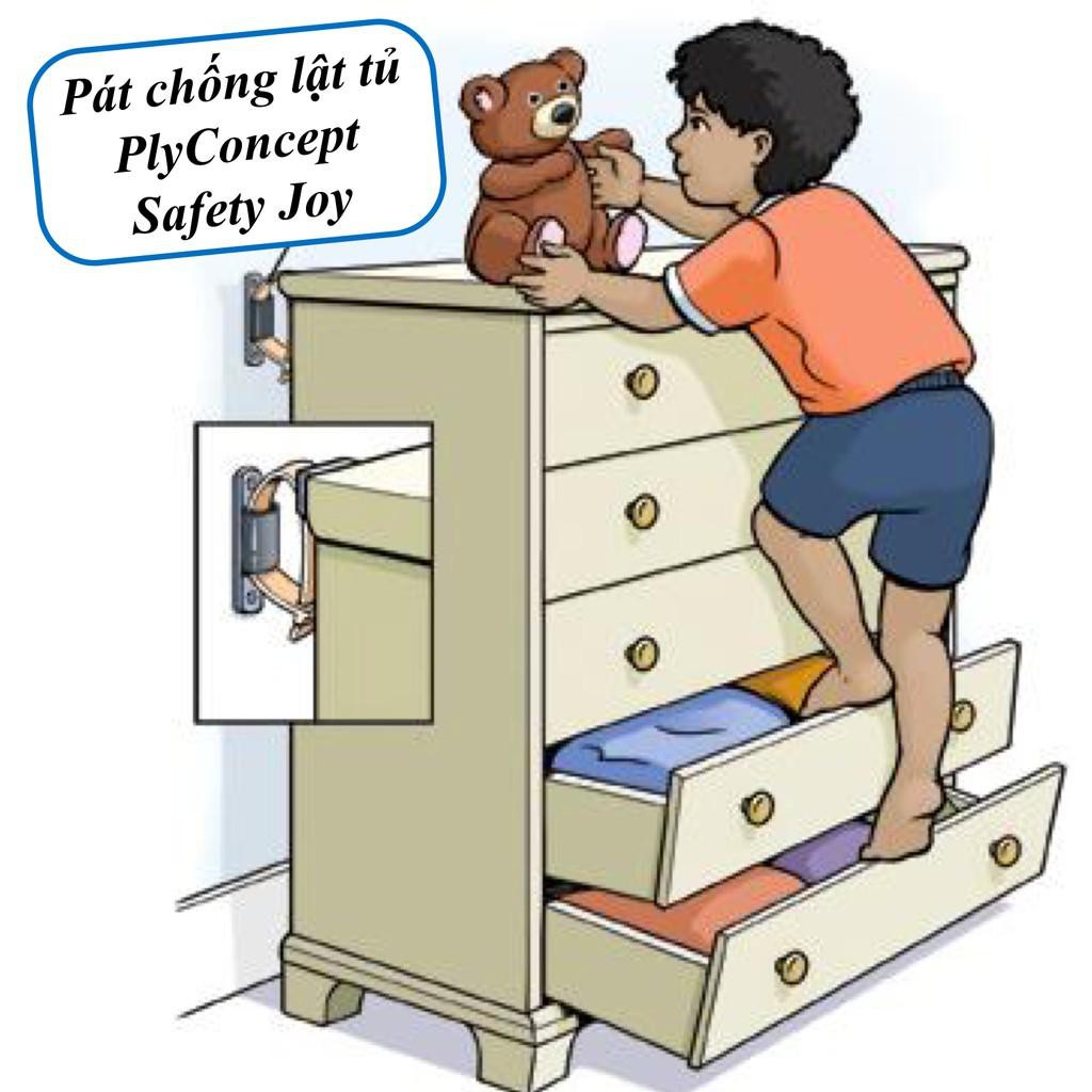 Pát nhựa chống lật, chống ngã tủ PlyConcept Safety Joy