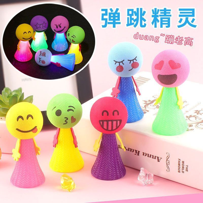 Đồ chơi búp bê mặt cười, búp bê bật nảy có đèn cho bé gái siêu dễ thương