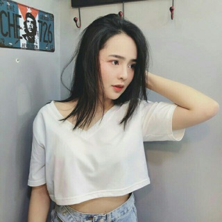 Áo croptop cổ tim cộc tay KAN2002