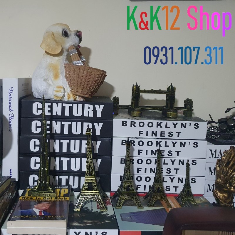 [ Độc quyền] Decor chú cún mang giỏ sáng tạo. Trang trí nội thất phòng khách. Đạo cụ cổ điển chụp ảnh, quán cà phê.