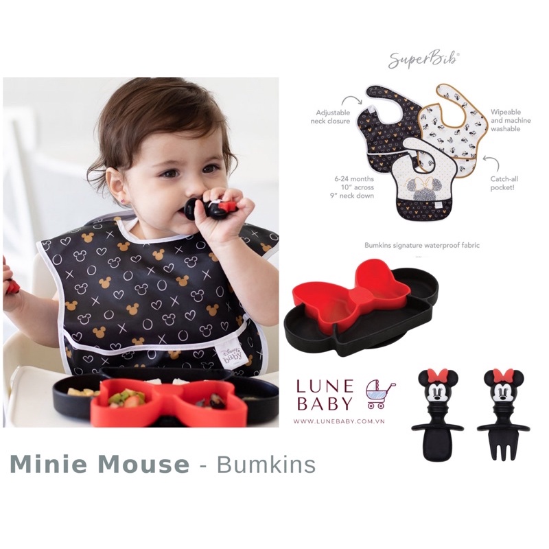 Bumkins USA- Set khay, muỗng nĩa, yếm ăn dặm cho bé