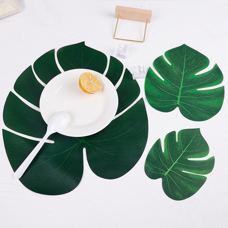 Set 6 Lá Cọ Giả Bằng Vải Lụa Dùng Để Trang Trí Tiệc