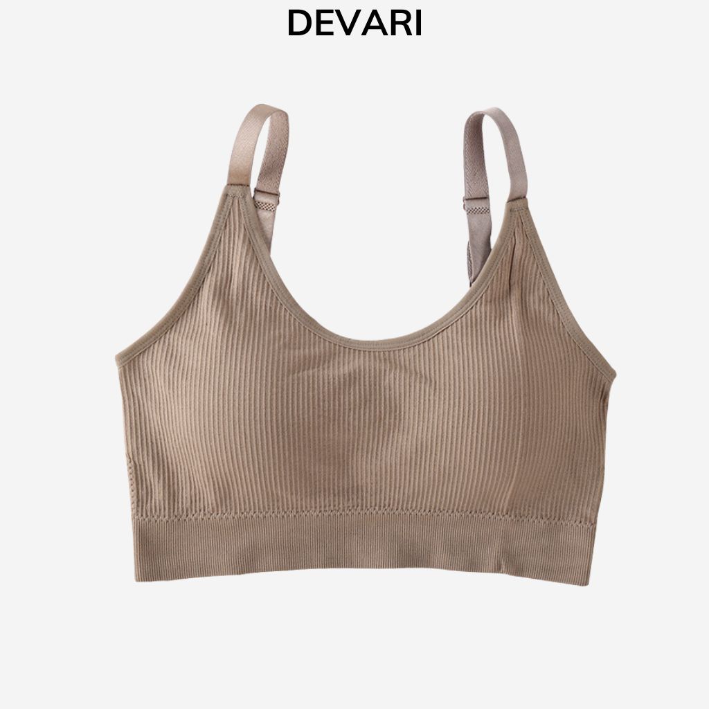 Áo Bra Nữ 2 Dây Tập Gym Thể Thao Có Đệm Mút Ngực Devari B1182
