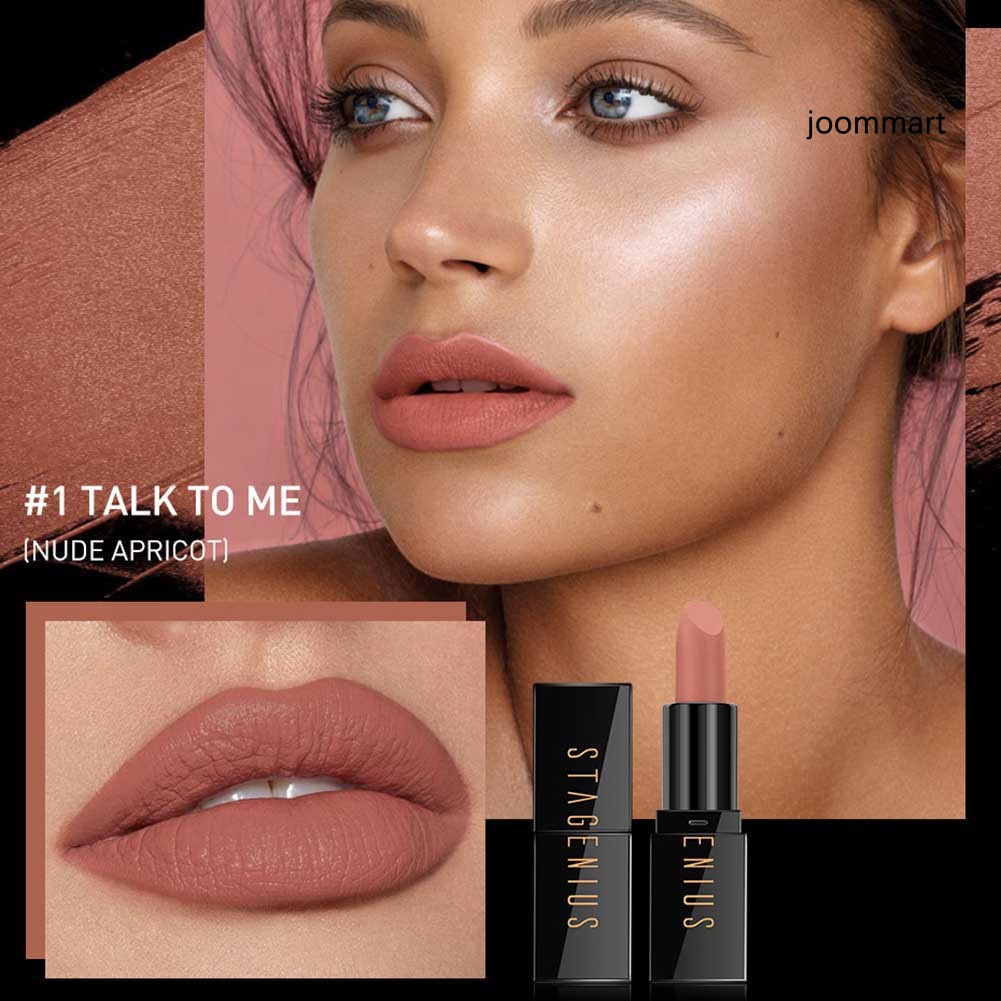 【JM】STAGENIUS Matte Moisturizing Long Lasting Non Sticky Lipstick Lip Gloss Cosmetic