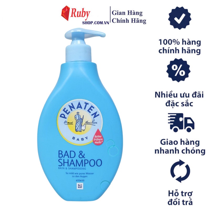 Sữa tắm gội Penaten Bad&amp;Shampoo 2-in-1 cho bé 400ml