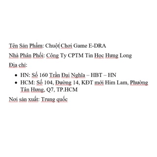Chuột gaming E-Dra EM624 [Bảo hành 24 tháng] Edra EM624 Fuhlen G92s hàng Ninza phân phối - Fuhlen G90
