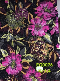 Vải gấm Tafta thêu hoa EG0076