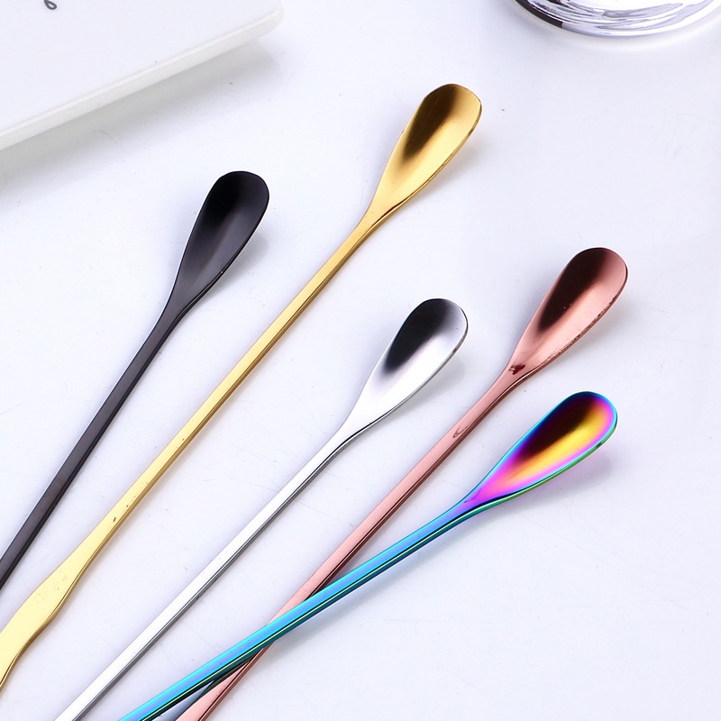 1 muỗng cà phê cán dài bằng thép không gỉ