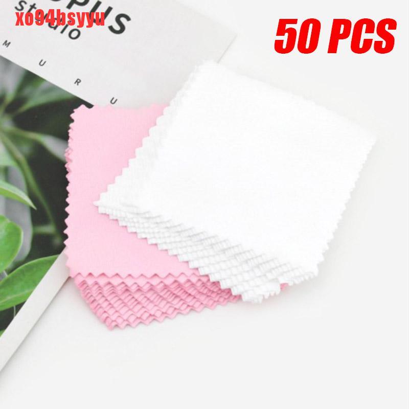Set 50 Khăn Lau Trang Sức Màu Bạc Chống Xỉn Màu Xo94Bsyu