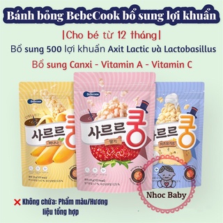 Bánh bỏng ăn dặm BEBECOOK bổ sung LỢI KHUẨN cho bé 12m+