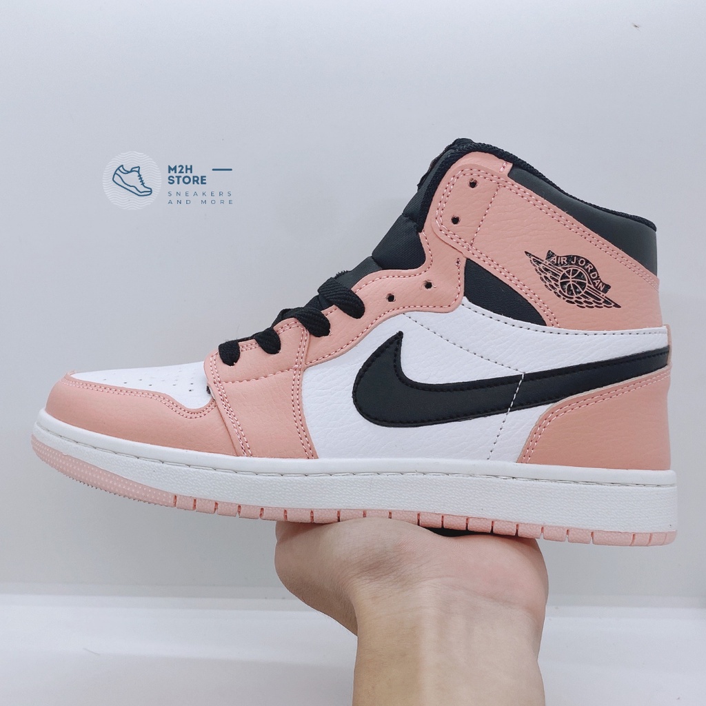Giày Thể Thao Nam Nữ Sneaker Air Jordan 1 Cổ Cao Hồng Phấn Full Size | BigBuy360 - bigbuy360.vn