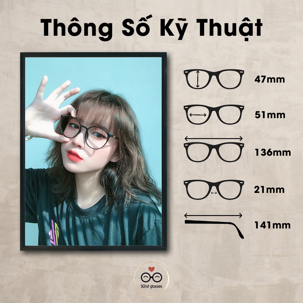 Gọng Kính Cận Nam Nữ Nhựa Dẻo Tròn To phụ kiện thời trang Lani 513 - Lắp Kính Mắt Theo Yêu Cầu | BigBuy360 - bigbuy360.vn