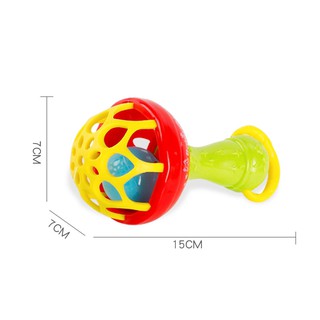 1 pcs Fun games baby soft rubber teether rattle rod multi-functional baby rattle stick with teether baby hand holding toy