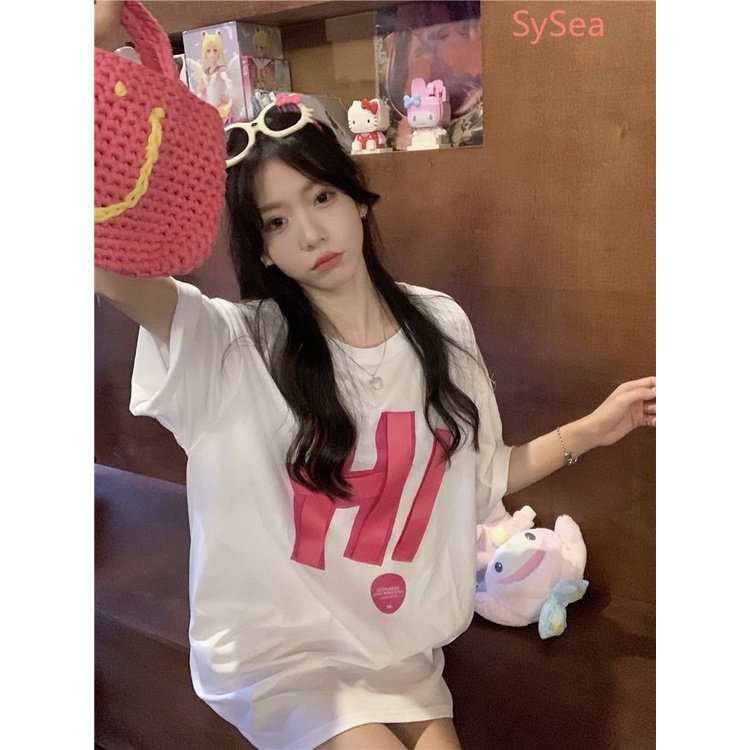 Áo Thun In Chữ Thời Trang Mùa Hè Hàn Quốc Dành Cho Nữ