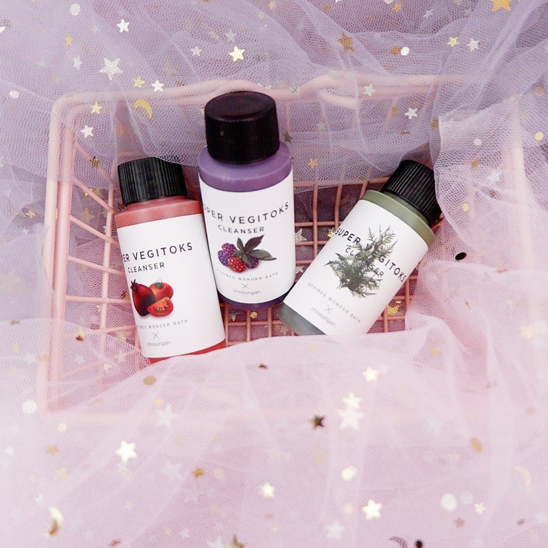 Sữa rửa mặt rau củ Super vegitoks cleanser Wonder bath chai 30ml NPP Shoptido