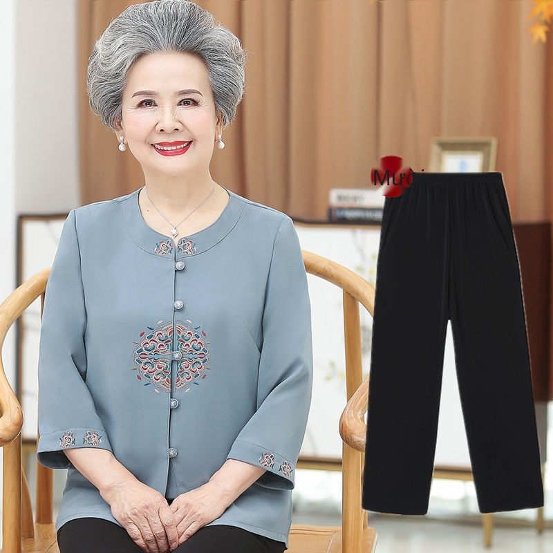 Áo sơ mi nữ trung niên, áo bà ba xuân thu