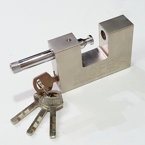 Ổ Khóa Cầu Ngang Chịu Lực Chống Cưa Cắt 90MM Kèm 4 Chìa