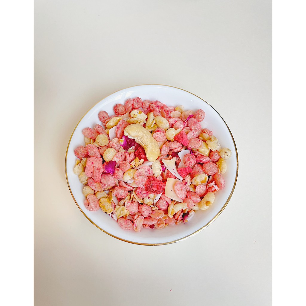 Ngũ cốc Ocak vị dâu tây hoa hồng, gói 40g, Tiêu Chiến đại ngôn, đồ ăn sáng, ăn vặt, hỗ trợ giảm cân, ăn kiêng Ankobe | BigBuy360 - bigbuy360.vn