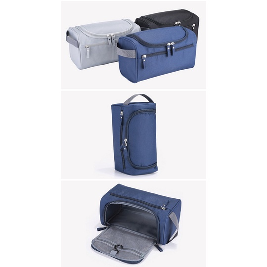 Túi Đựng Đồ Trang Điểm Sức Chứa Lớn Chống Nước Có Khóa Kéo Cho Nam Nữ