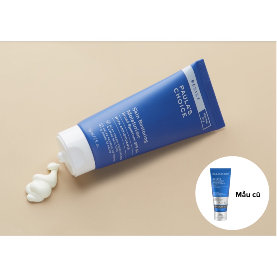 Kem chống nắng chống lão hóa Paula's Choice Resist Skin Restoring Moisturizer SPF50 - 60ml [NHẬP KHẨU CHÍNH HÃNG 100%]