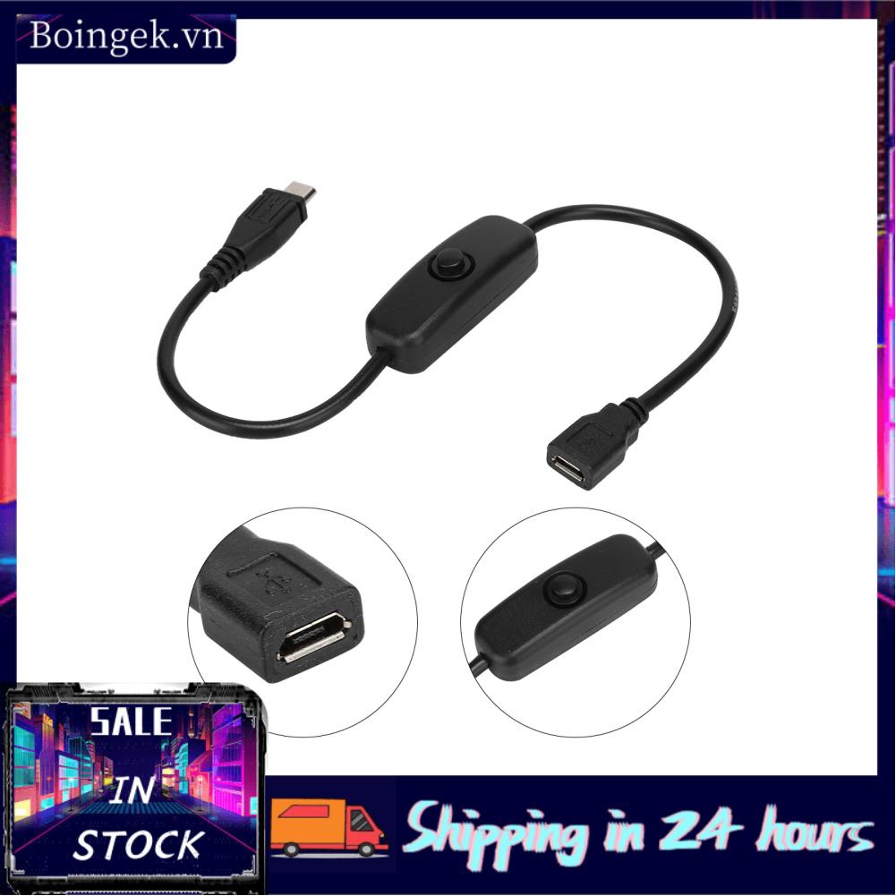 Boingek Gold-plated Connectors Female to Male Cable 0.27 m / 0.9ft Desktop LED Strip Line Extension USB power output for Raspberry Pi