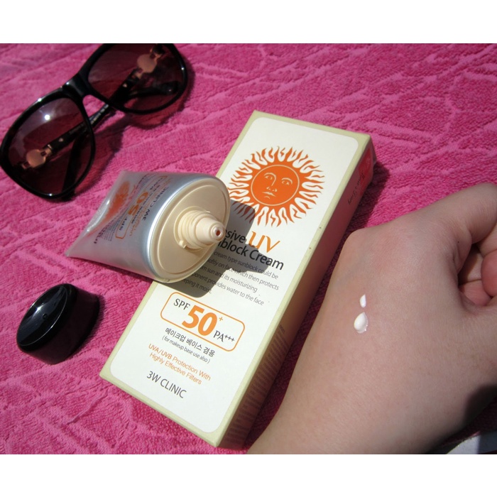 Kem Chống Nắng 3W Clinic Intensive UV Sunblock Cream 50SPF 70ml, Hàn Quôc