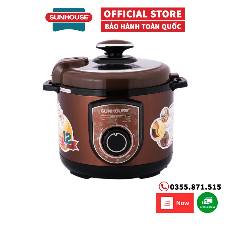 Nồi áp suất điện đa năng 5L SUNHOUSE SH1550 [ Hàng chính hãng 100%]