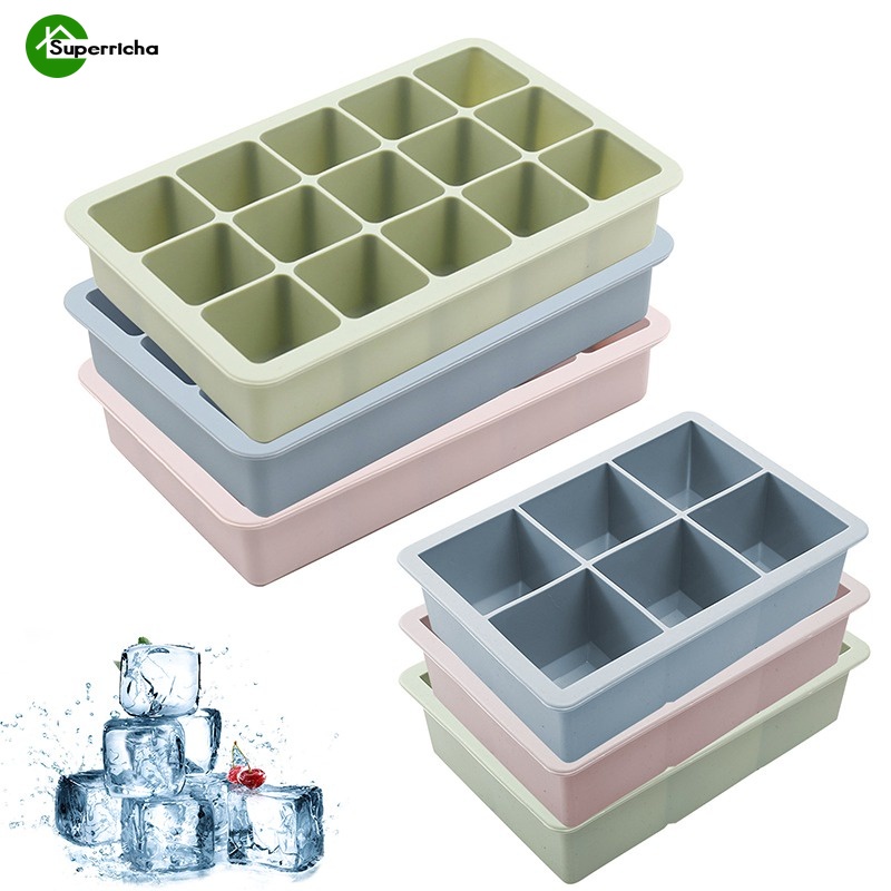 Khay đá silicon 6/15 ngăn không có nắp đậy tiện lợi