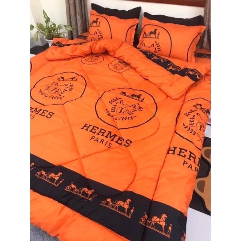 Set chăn phao 5 món_PollyCotton_Thương hiệu LV-Gci-Dor-Chnel-Hmes-Givchy-Bberry_Fend