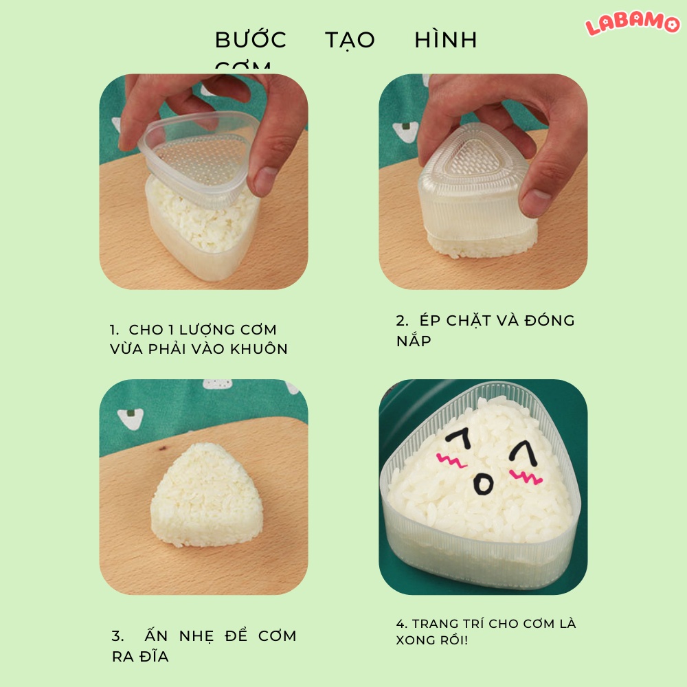 Khuôn cơm tạo hình cho bé ăn dặm hình thú ngộ nghĩnh kiểu Nhật LABAMO
