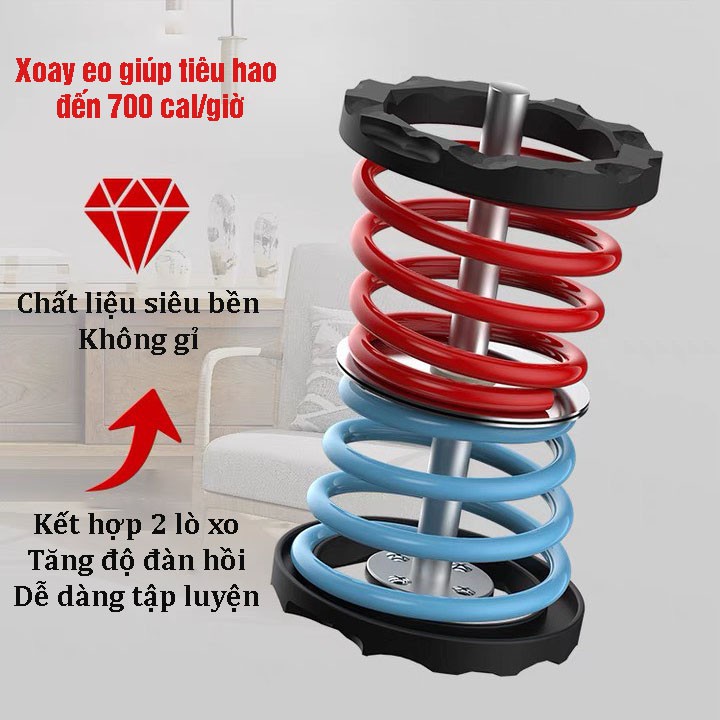 MÁY XOAY EO THÔNG MINH BẢN CAO CẤP 12 CHÂN XOAY- K/nối nhạc Bltuetooth, đèn LED, đkhiển từ xa- Giảm mỡ, săn chắc cơ thể!