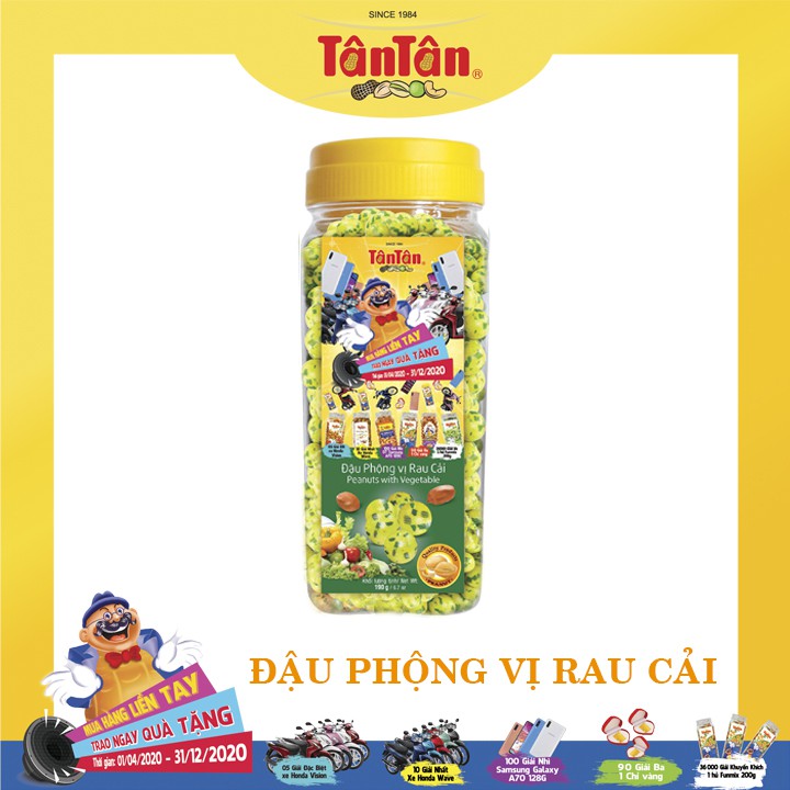 Combo 3 hủ đậu phộng Tân Tân: ĐP da cá, Snack và Đậu Thập Cẩm, ĐP vị rau cải