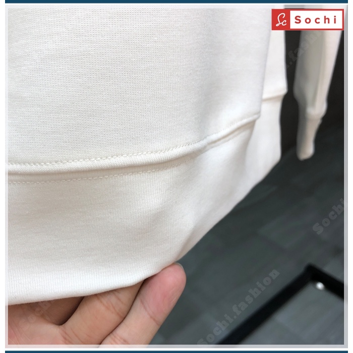 Áo nỉ sweater nam unisex, áo thu đông nỉ mềm mịn ôm người in Gấu Đeo Túi mã S.W605