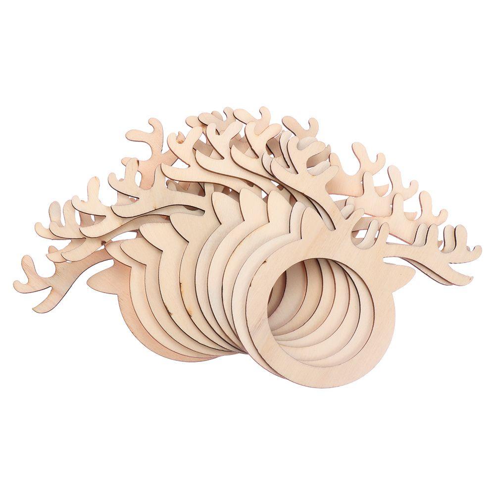 LANSEL Set 10 Vòng Nhẫn Bằng Gỗ Dùng Trang Trí Khăn Ăn DIY