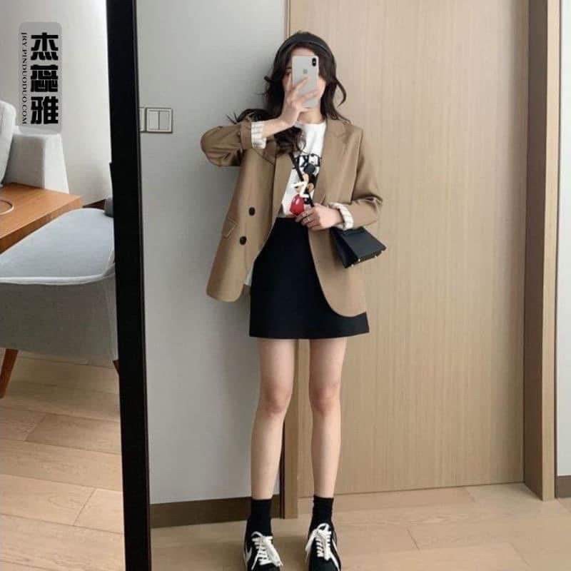 Vest Blazer hót trend 2021 2 lớp hai lớp