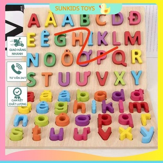 Bảng chữ cái gỗ nổi 3D cho bé size 23-29cm