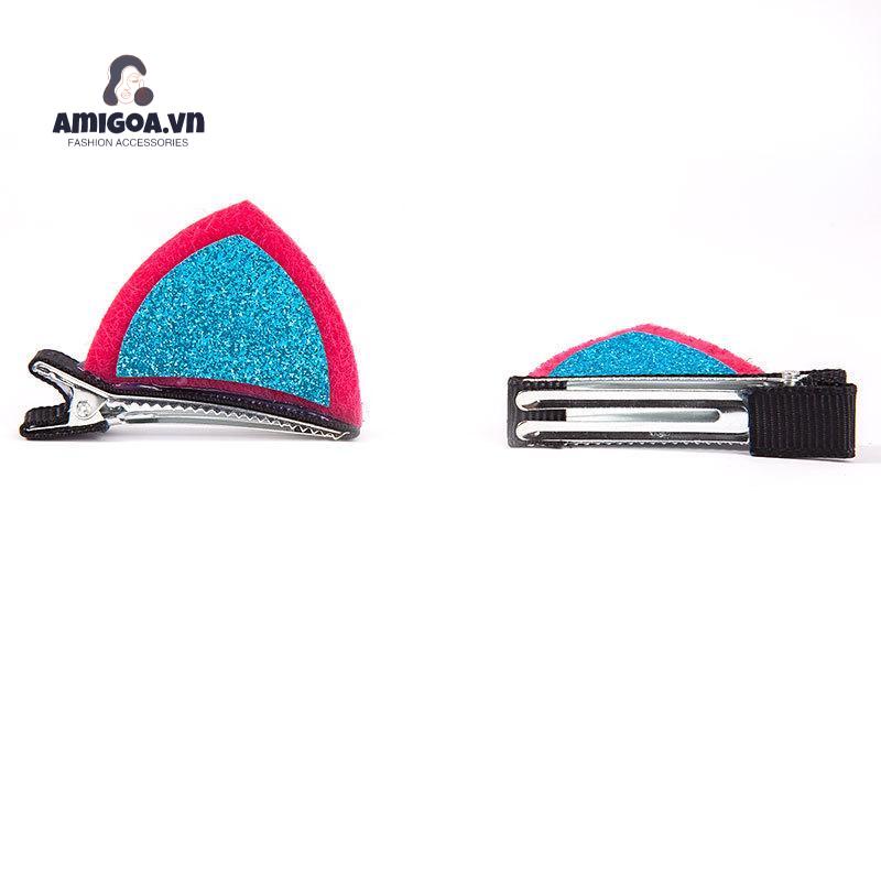 Kẹp Tóc Tai Mèo Ba Chiều Đính sequin Dễ Thương Cho Bé