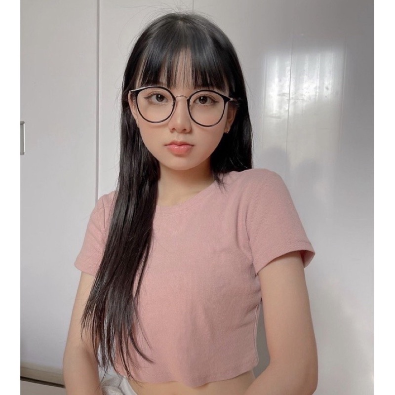 Kính Mắt Mèo Phối Gọng Kim Loại From Tròn Siêu Xinh - S01