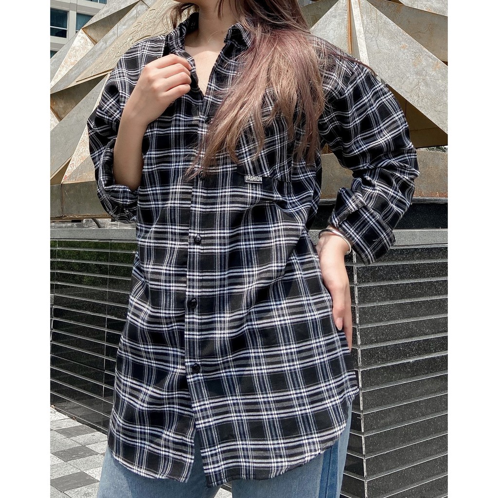 Áo khoác sơ mi caro nam nữ unisex tay dài dáng rộng Hàn Quốc áo sơ mi kẻ caro phong cách trẻ trung năng động - DOYKOY | BigBuy360 - bigbuy360.vn
